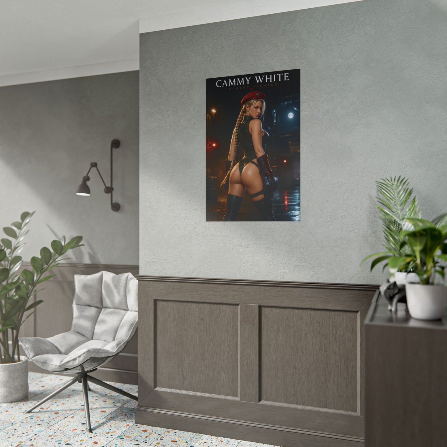 Cammy White Poster, Street Fighter Wall Art, Gaming Print, Pin Up Decor