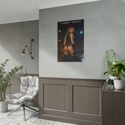 Cammy White Poster, Street Fighter Wall Art, Gaming Print, Pin Up Decor