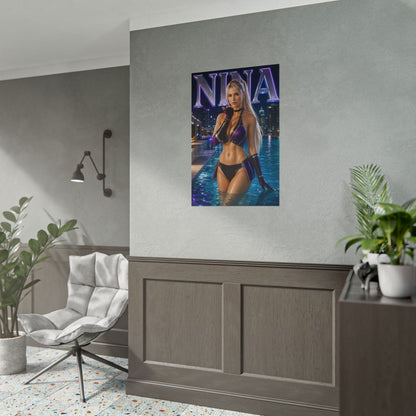 Nina Williams Character Poster Tekken Gamer Gift Gaming Setup Wall Decor Print
