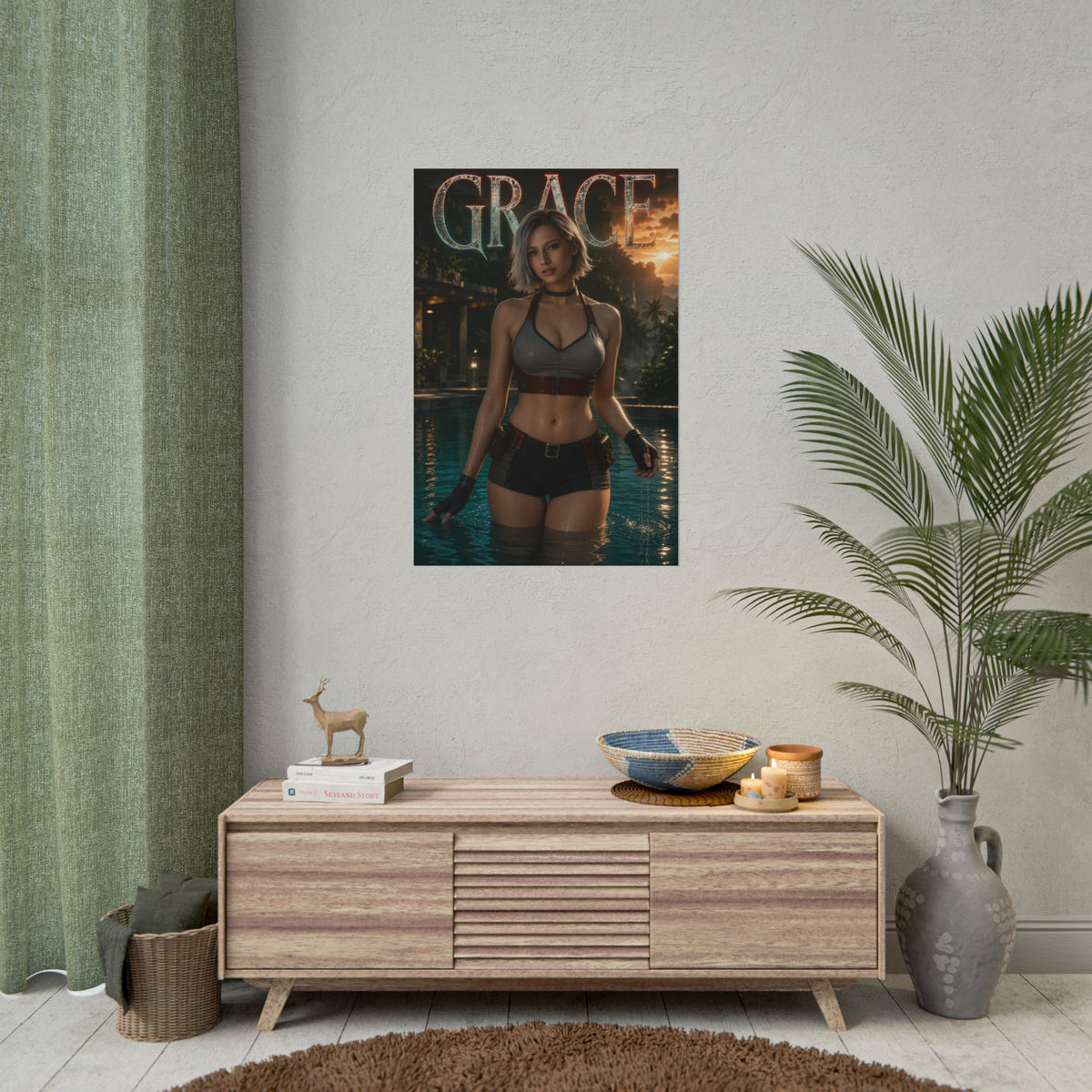 Game Room Decor Grace Wall Art Poster Collectible Character Print