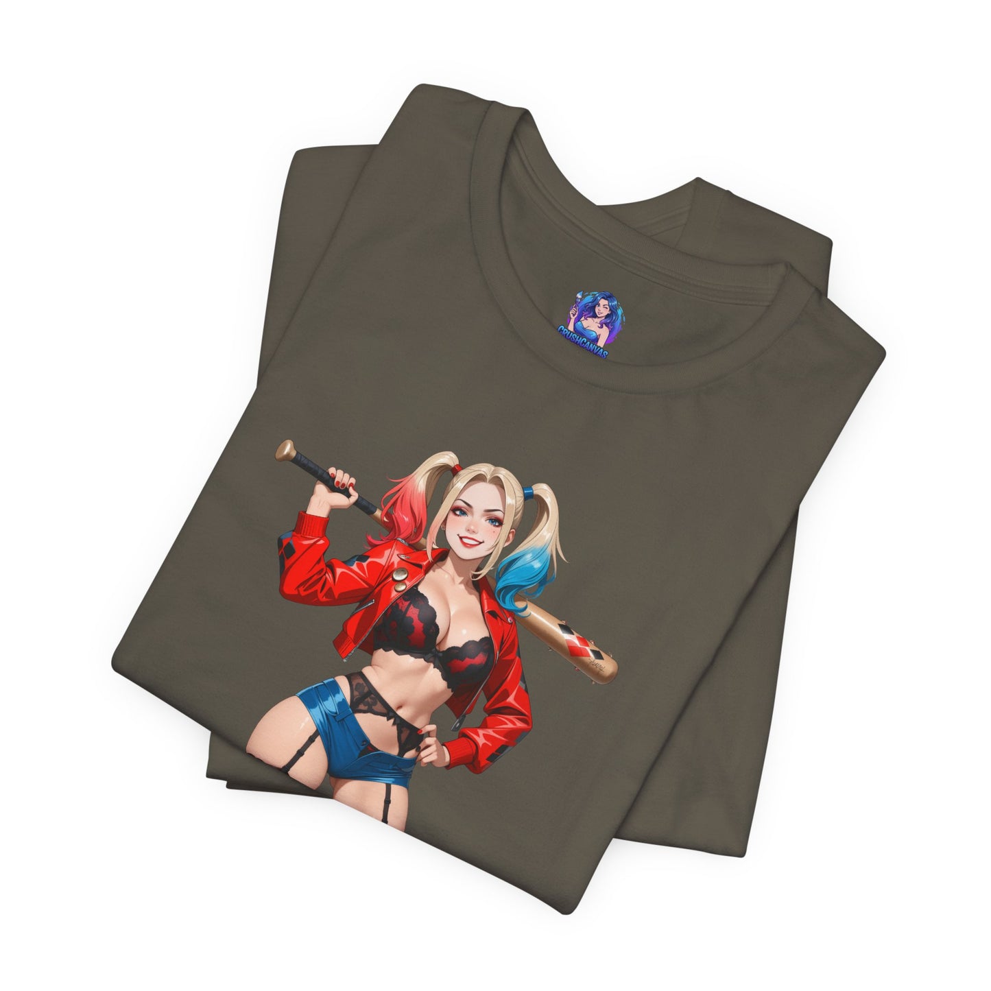 Harley Quinn Grafik-T-Shirt | DC-Bösewicht-T-Shirt für Anime- und Gaming-Fans | Waifu-Streetwear