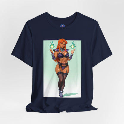 Starfire-T-Shirt | DC-Heldin-Shirt für Gamer &amp; Anime-Fans | Cosmic Waifu-Shirt