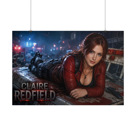 Gamer Room Poster Claire Redfield Wall Art Character Collectible Print