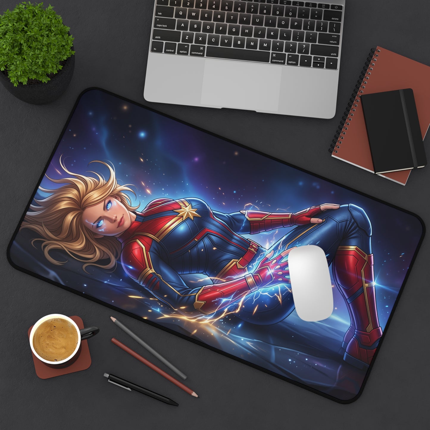 Marvel Mouse Pad, Captain Marvel Desk Mat, Gamer Gift XXL