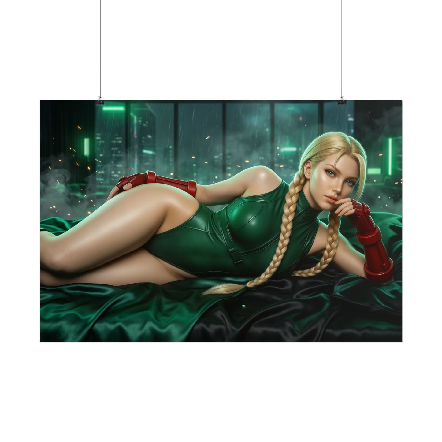 Cammy White Poster, Gaming Wall Art, Fighter Anime Print Decor
