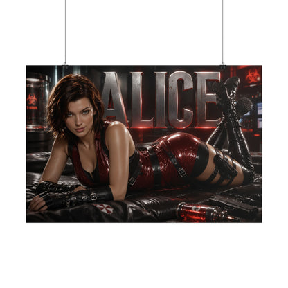 Gaming Wall Art Alice Resident Evil Poster Game Room Decor Gamer Gift Print