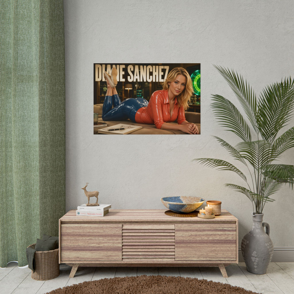 Cartoon Wall Art Diane Sanchez Rick and Morty Poster Room Decor Character Print