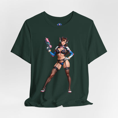 D.Va-T-Shirt | Overwatch-Gamer-Shirt für Otakus und E-Sport-Fans | Waifu-Grafik-Shirt