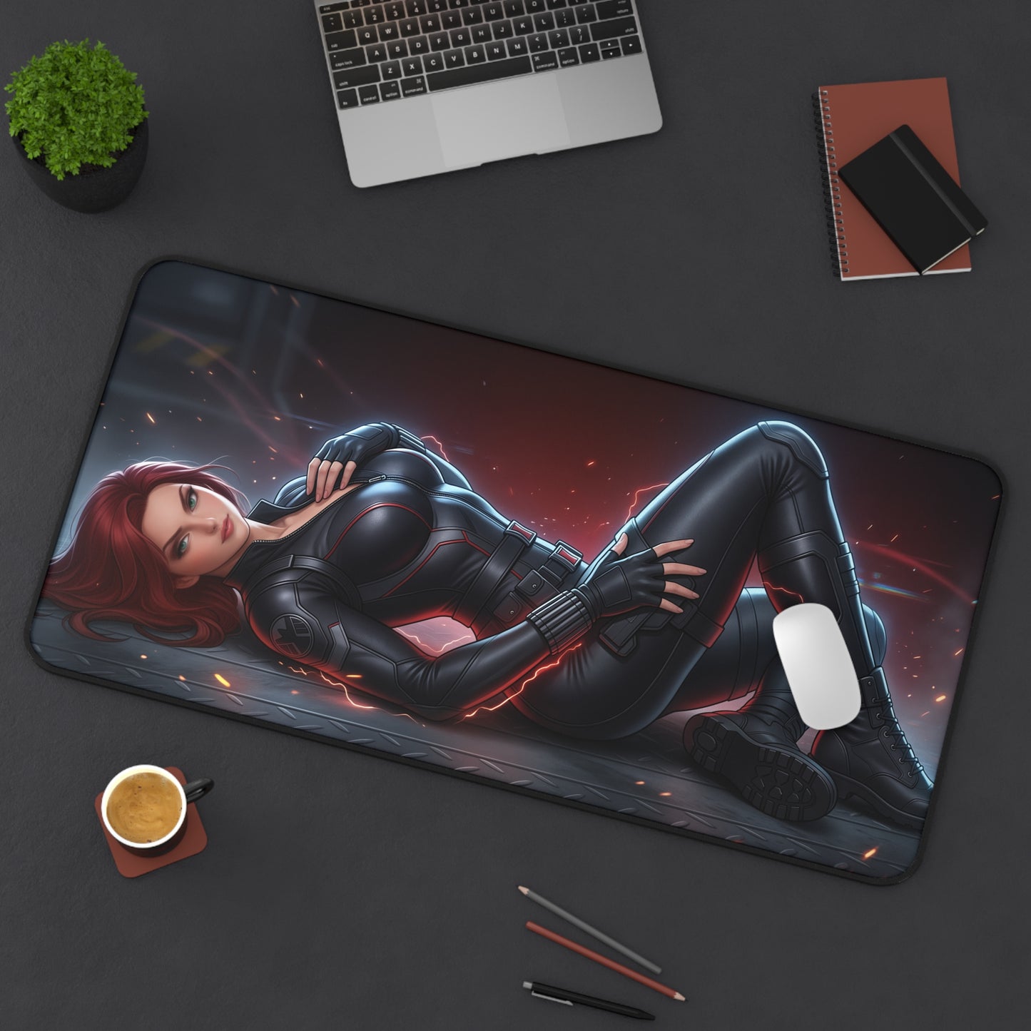 Marvel Mouse Pad, Black Widow Desk Mat, Large Desk Pad