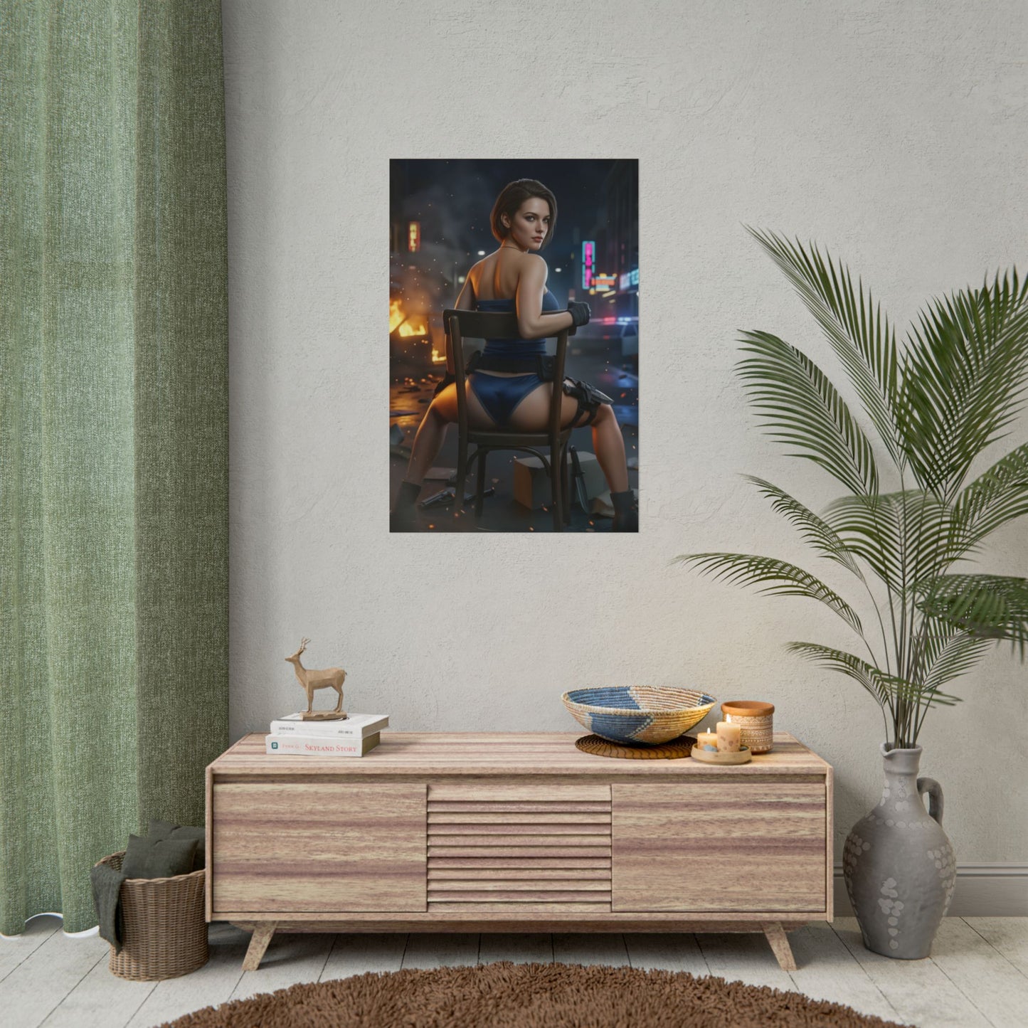 Jill Valentine Poster Resident Evil Wall Art Print Gaming Room Decor