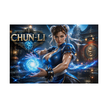 Chun Li Gaming Poster Wall Art Gamer Room Decor Collectible Print