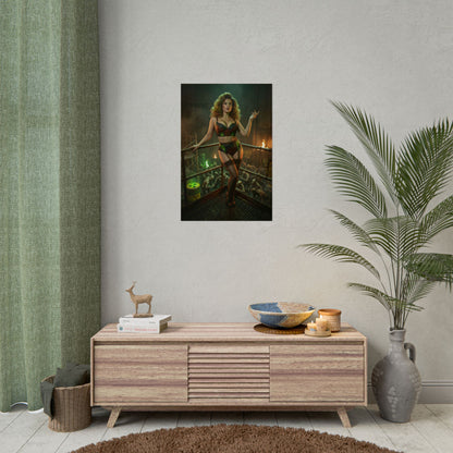 Fallout Throne Woman Poster / Fallout Throne Wall Art / Fallout Throne Art Print / Fallout Poster - commanding woman on throne, bold Fallout wall art