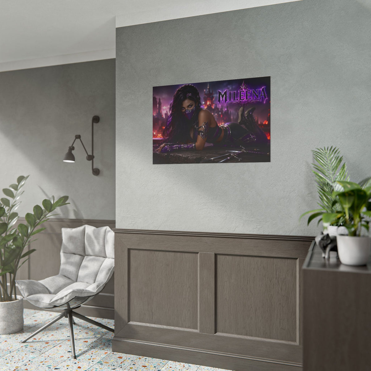 Mileena Mortal Kombat Gaming Poster Wall Art Gamer Room Decor Collectible Print
