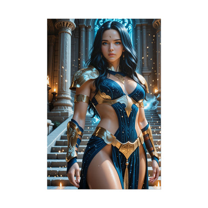 Постер Донни Трой | Настінне мистецтво з воїном-героєм для фентезійної спальні або ігрової обстановки