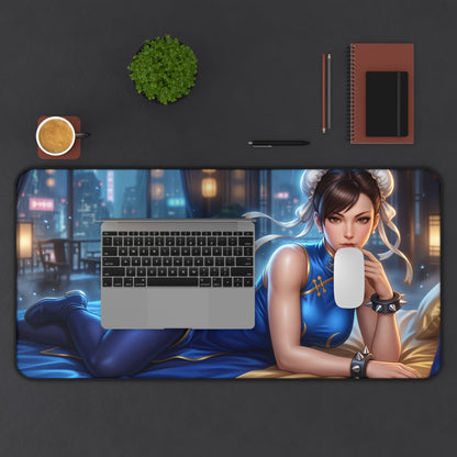 Street Fighter Mouse Pad, Chun-Li Desk Mat, Large Desk Pad