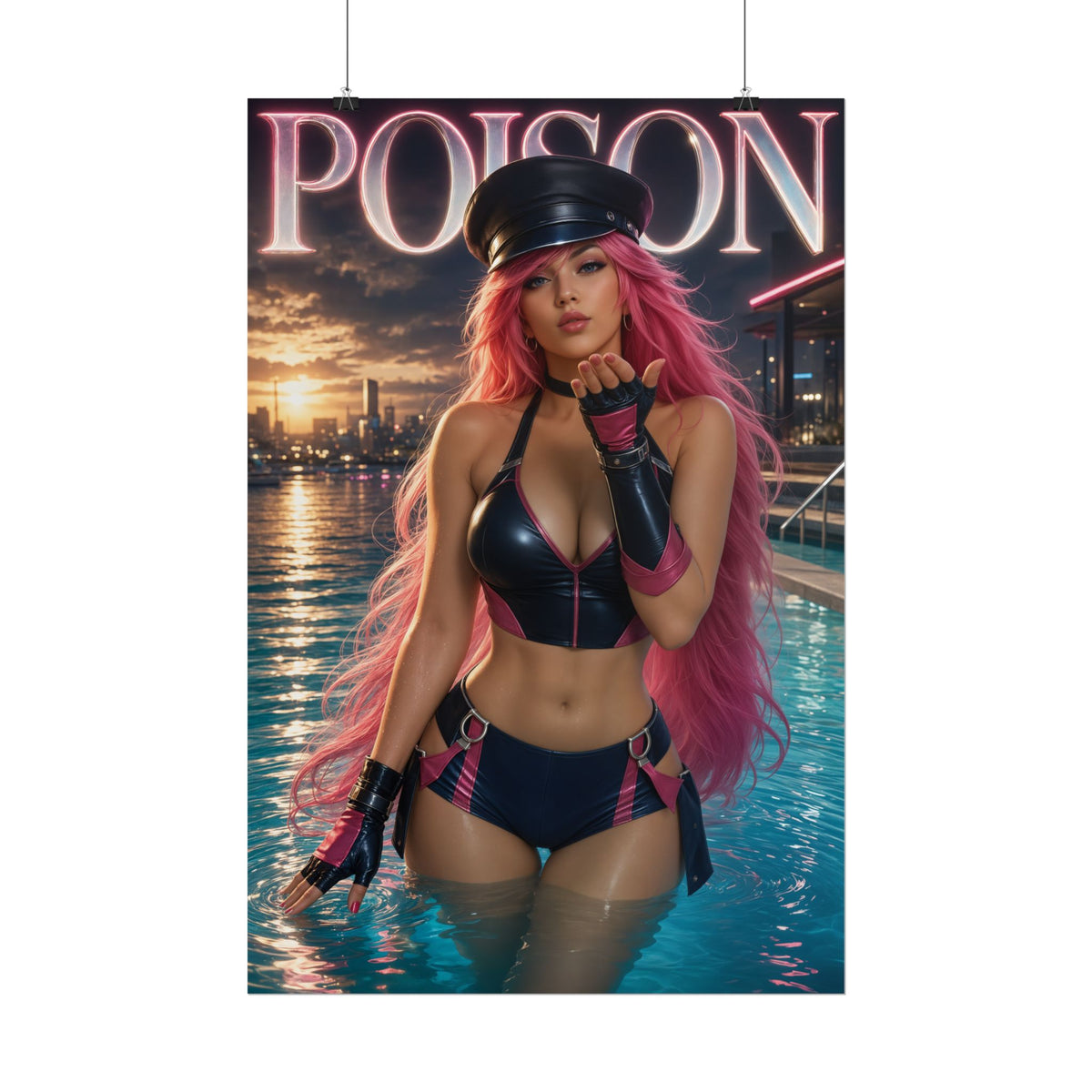 Poison Character Poster Street Fighter Gamer Gift Gaming Setup Wall Decor Print