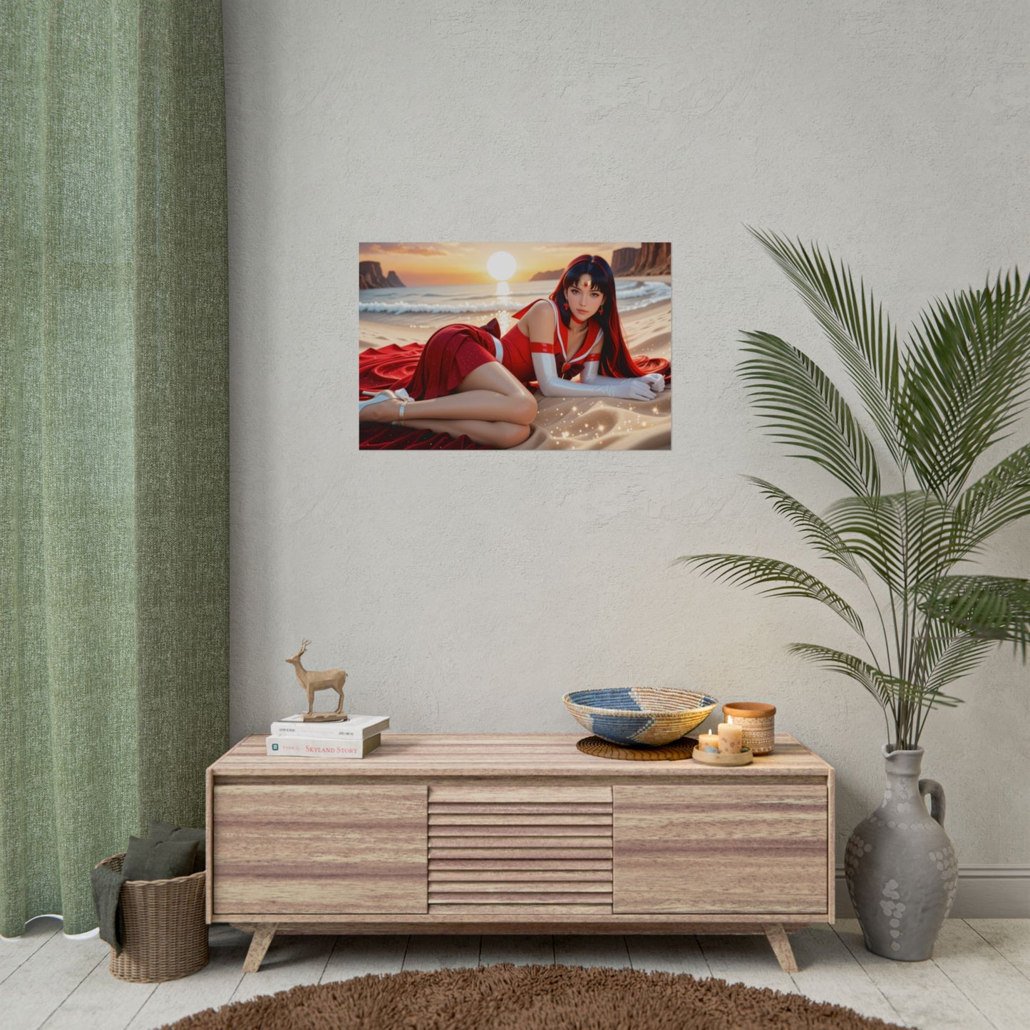 Настінний плакат Вайфу | Аніме-принт «Сейлор Марс» для комплекту «Містичний отаку»