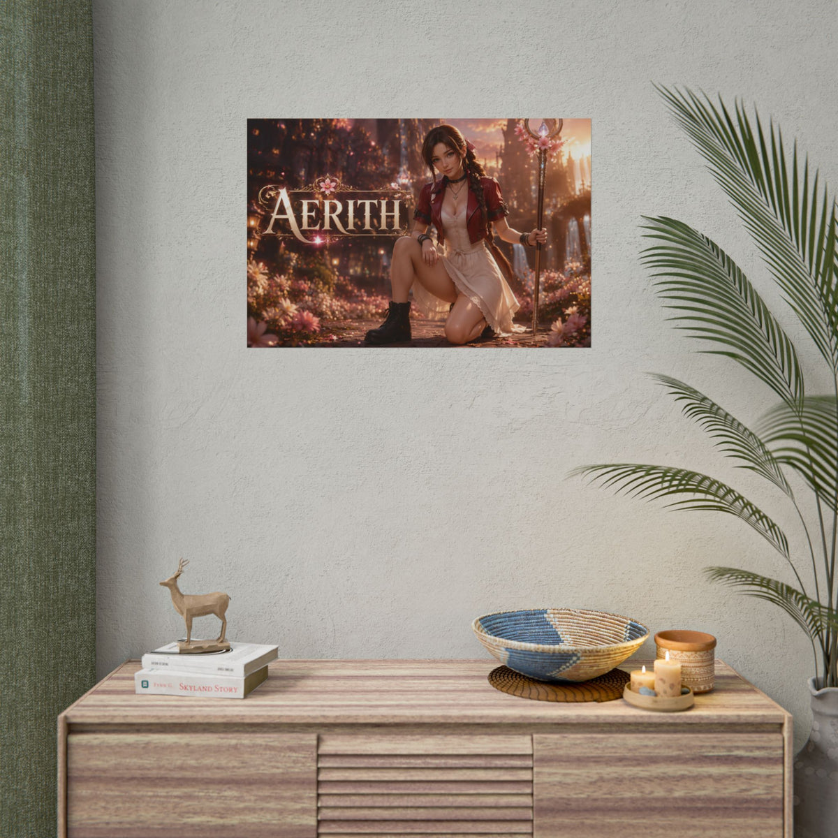 Fantasy Wall Art Aerith Gainsborough Poster Room Decor Collector Gift Art Print