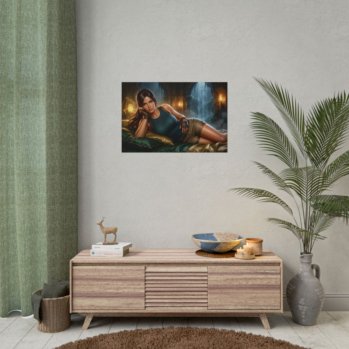 Lara Croft Poster, Gaming Wall Art, Adventure Print, Gamer Decor