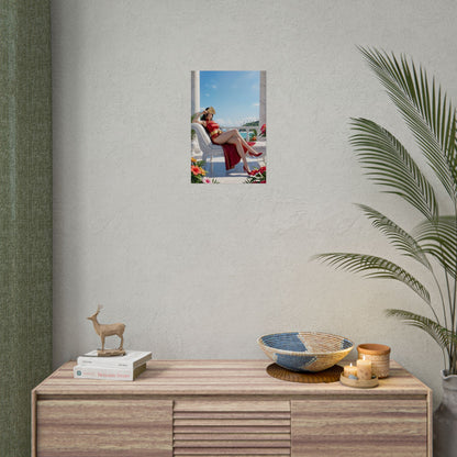 Boa Hancock Poster, One Piece Art Print – Anime Heroine Wall Art showing poster of Boa Hancock in gamer room decor