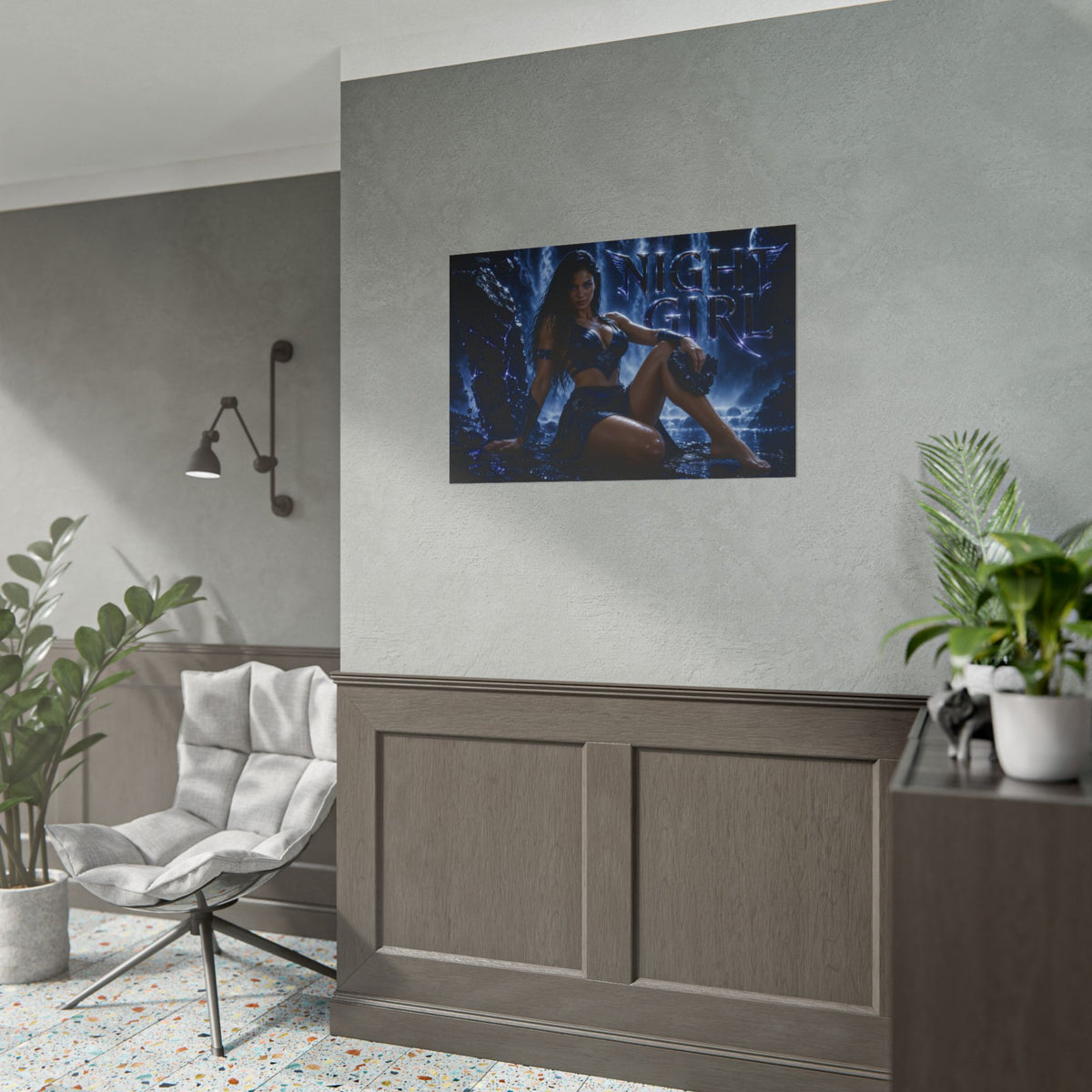 Comic Wall Art Night Girl Poster Heroine Room Decor Collectible Character Print