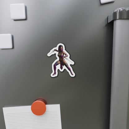 Mileena Magnet – Mortal Kombat Villain Fridge Magnet, Anime Style Decor die-cut vinyl fridge magnet showing Mileena anime-style artwork