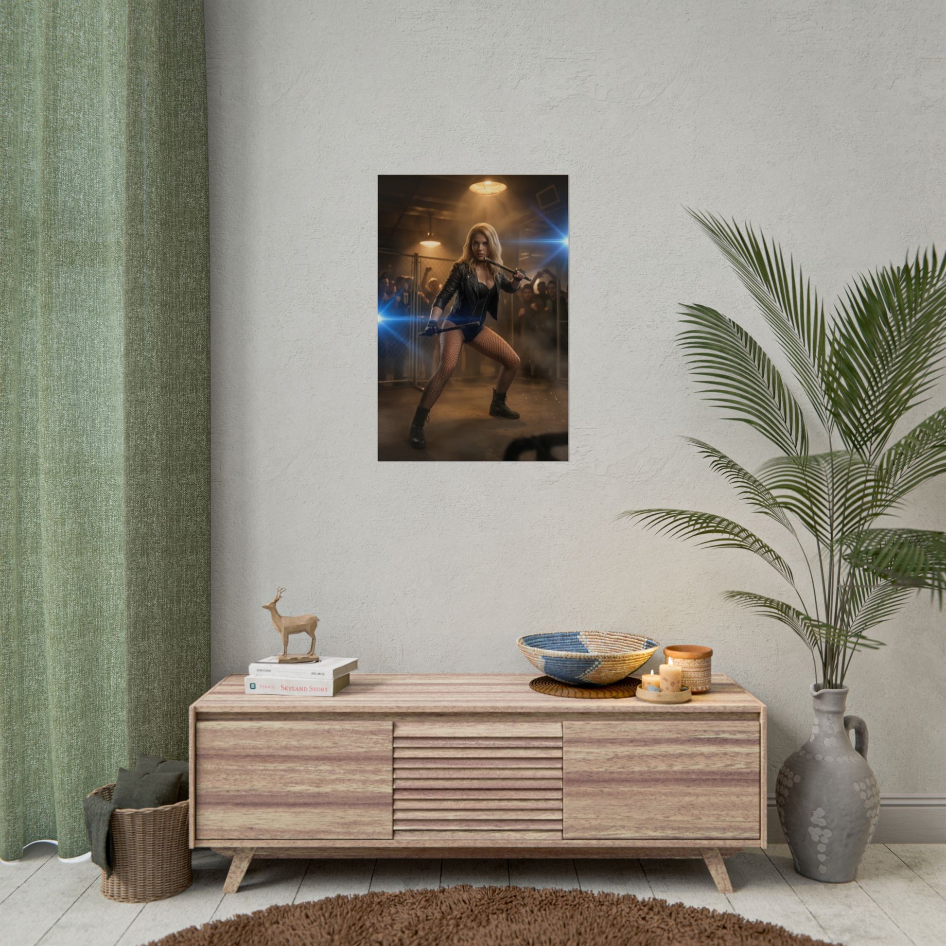 Black Canary DC Poster – Iconic Superheroine Wall Art for Gamer Decor, high-res poster on living room wall