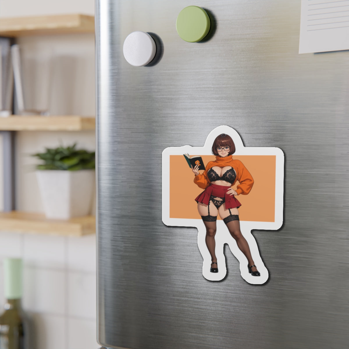 Velma-Magnet – Scooby-Doo-Anime-Mädchen-Kühlschrankmagnet, süße Nerd-Deko