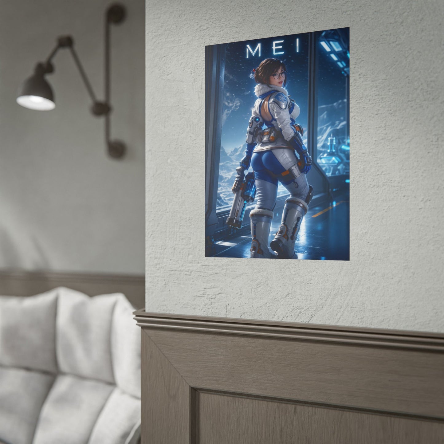 Mei Blizzard Overwatch Poster Gaming Wall Art Print Decor