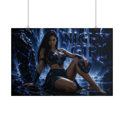 Comic Wall Art Night Girl Poster Heroine Room Decor Collectible Character Print