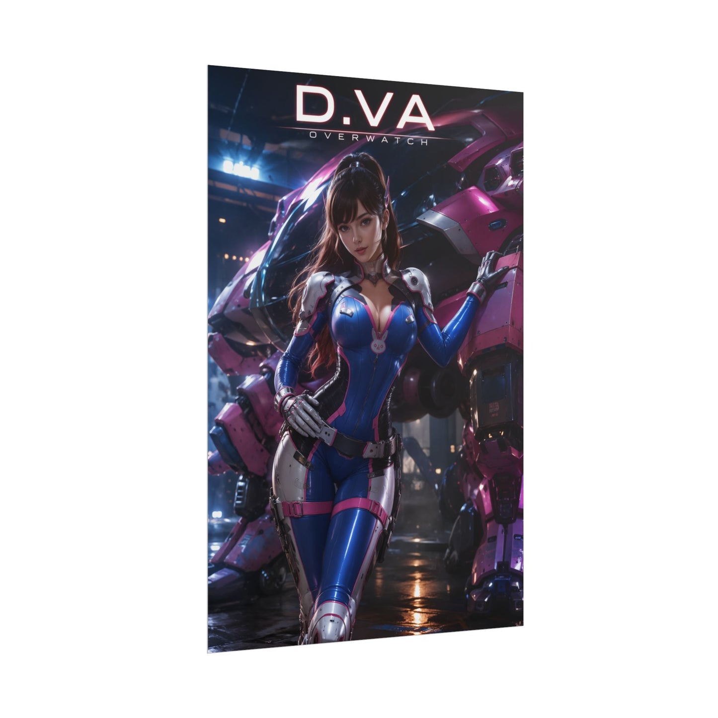 D.VA Overwatch Poster, Gaming Poster, Sci Fi Wall Art, Room Decor