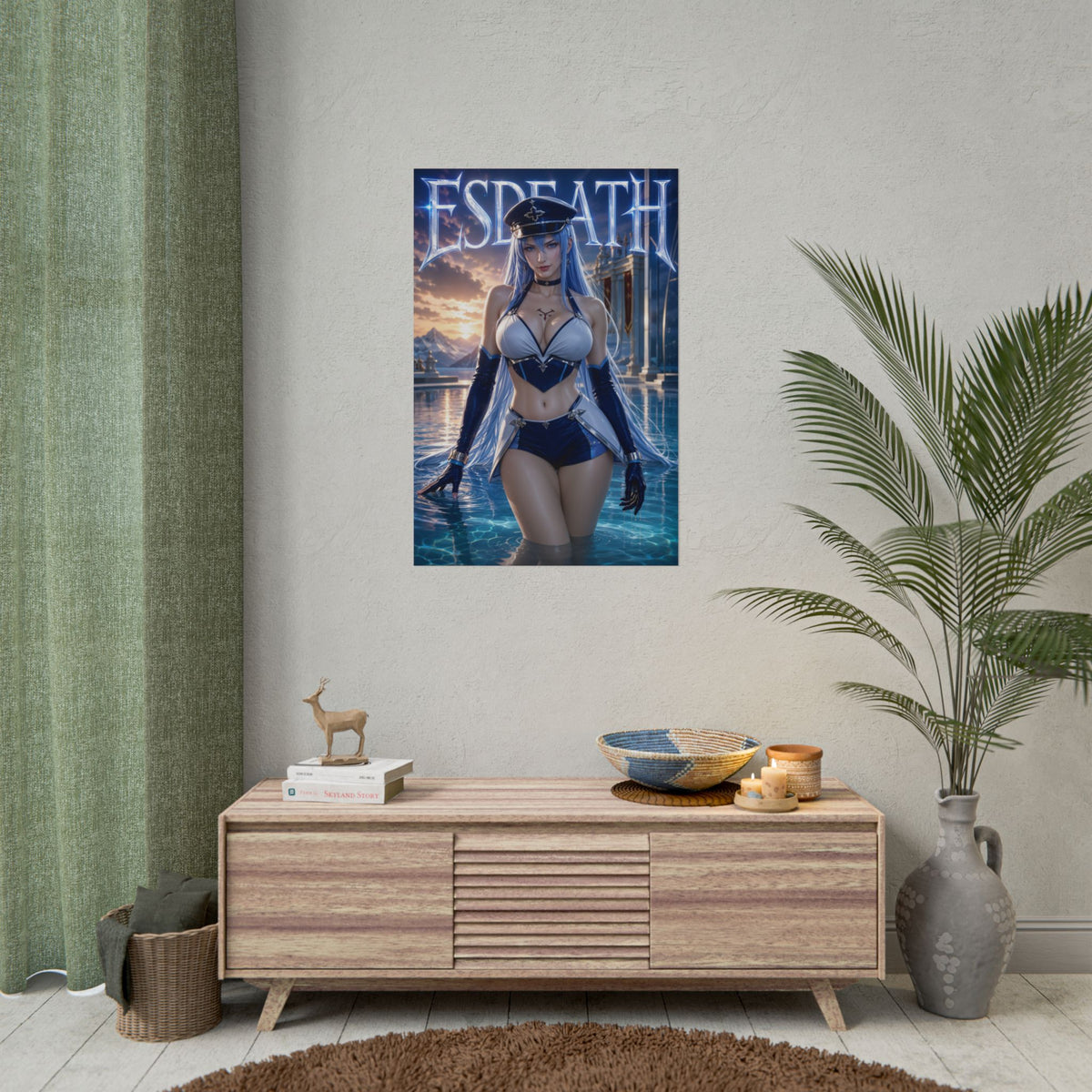 Esdeath Akame ga Kill Poster Anime Wall Art Manga Style Bedroom Room Decor