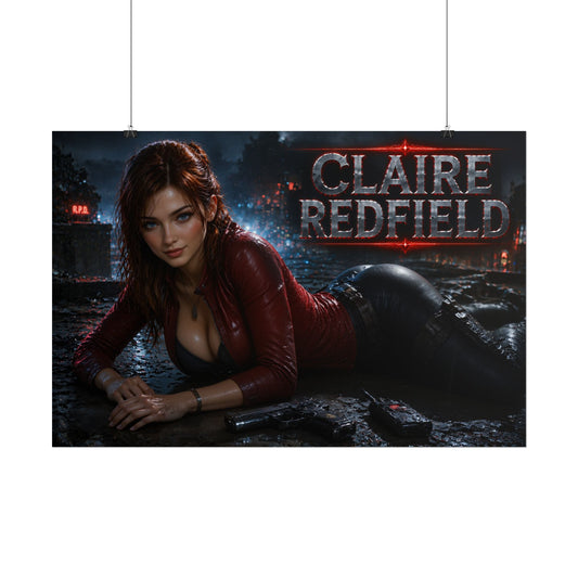 Claire Redfield Character Poster Gaming Setup Wall Decor Collector Print