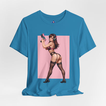 D.Va-Shirt | Overwatch-Waifu-T-Shirt für Gaming-Fans | Neonfarbenes Gamer-Girl-Grafik-T-Shirt