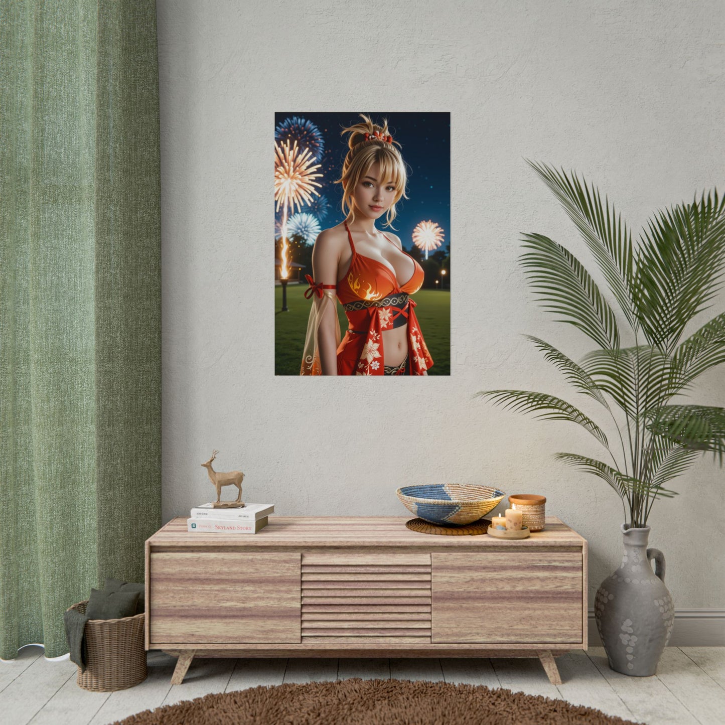 Настінний художній плакат Вайфу | Аніме-принт Йоймія для фентезійного декору або ігрової кімнати