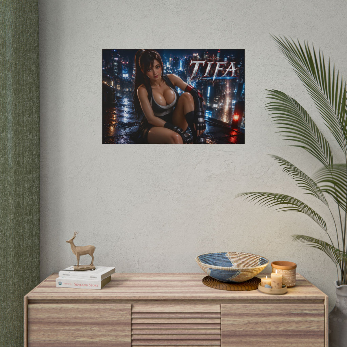 Tifa Lockhart Wall Art Poster PC Gaming Decor Bedroom Collector Print