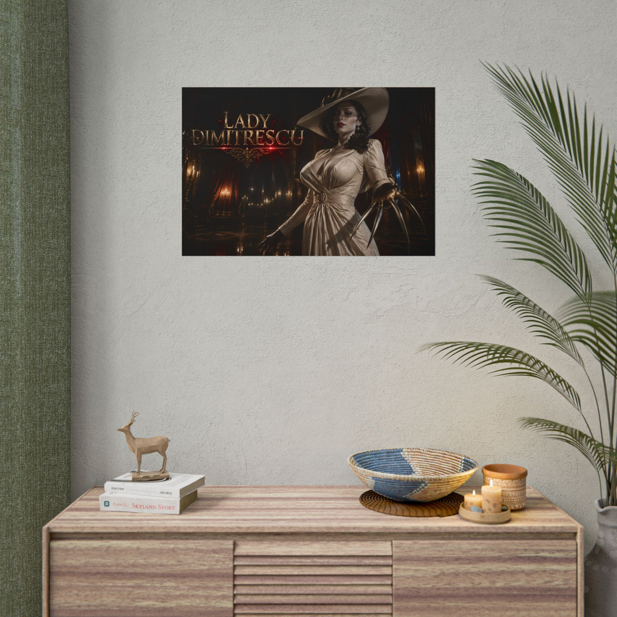 Gaming Wall Art Lady Dimitrescu Poster Game Room Decor Gamer Gift Art Print
