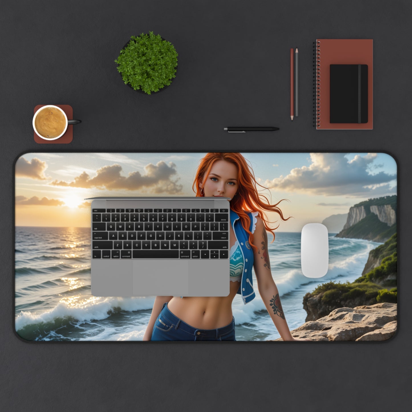 Nami Gaming-Mauspad, One Piece Schreibtischunterlage, Anime Navigator Girl Setup