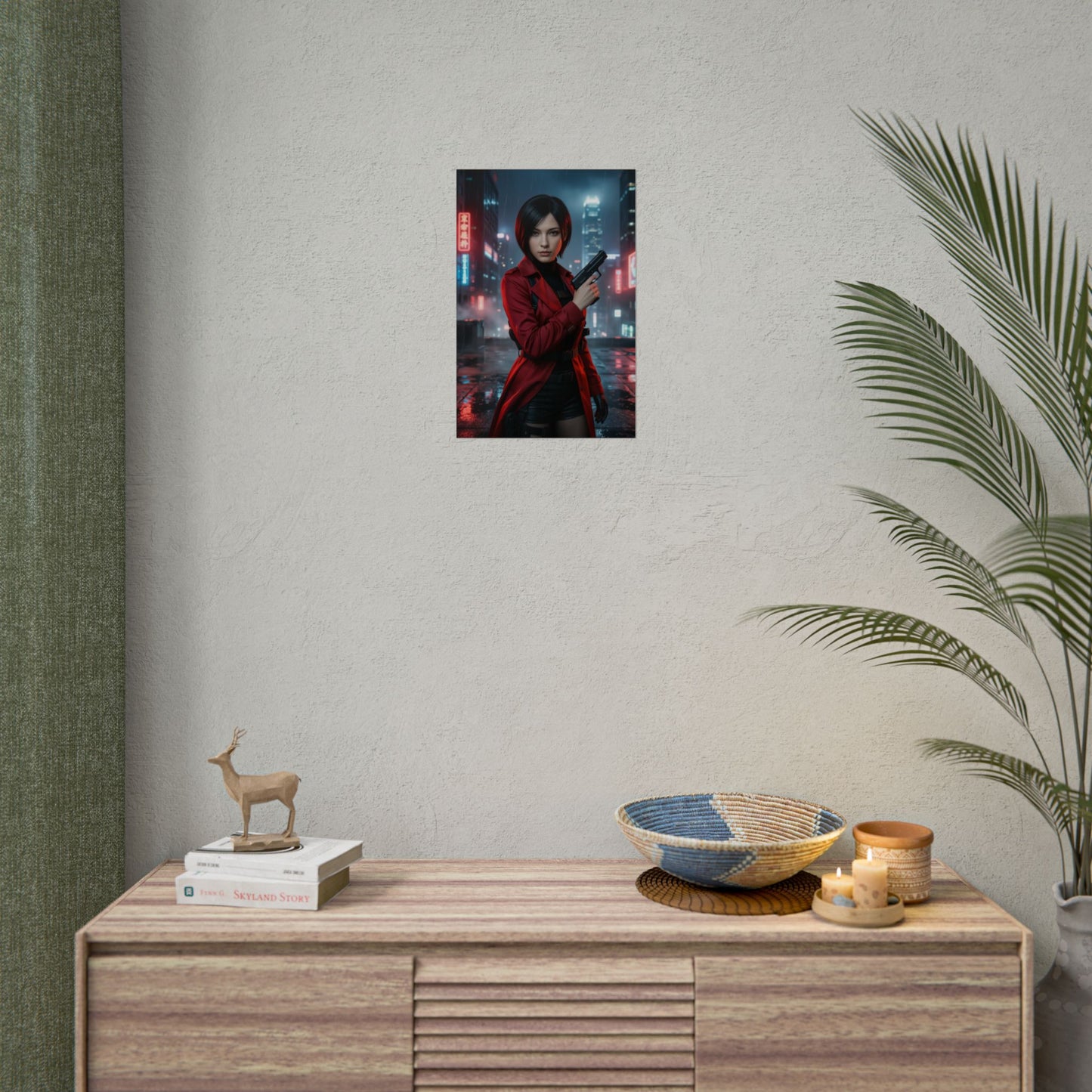 Ada Wong Poster Resident Evil Gun Action Wall Art Gaming Decor