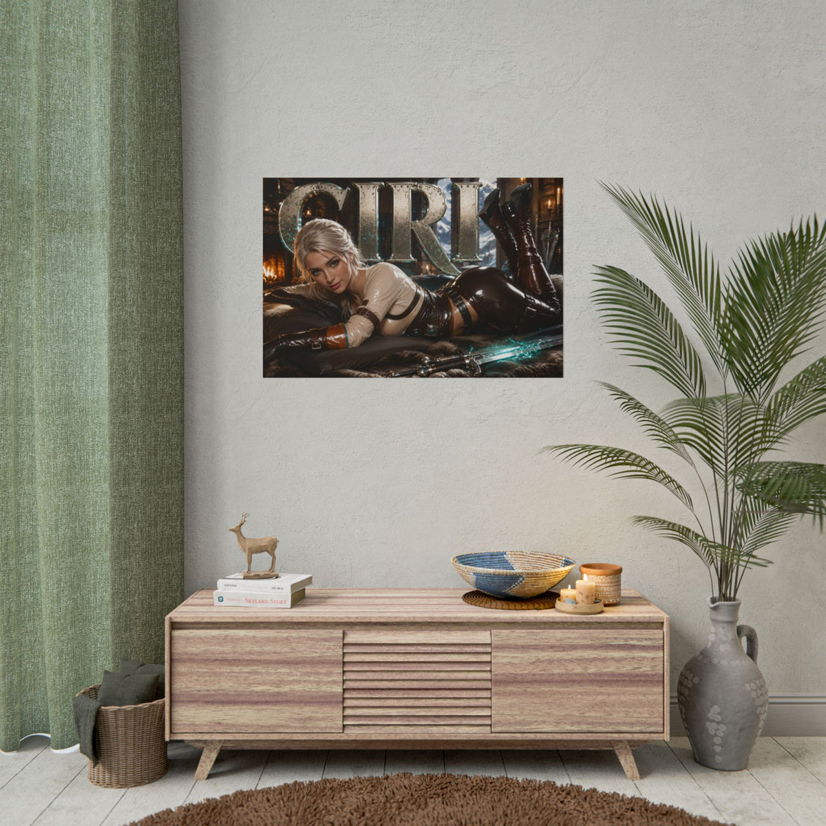 Gaming Wall Art Ciri The Witcher Poster Game Room Decor Gamer Gift Print