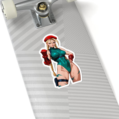 Cammy White Sticker – Street Fighter Vinyl Sticker for Laptops & Indoor Decor