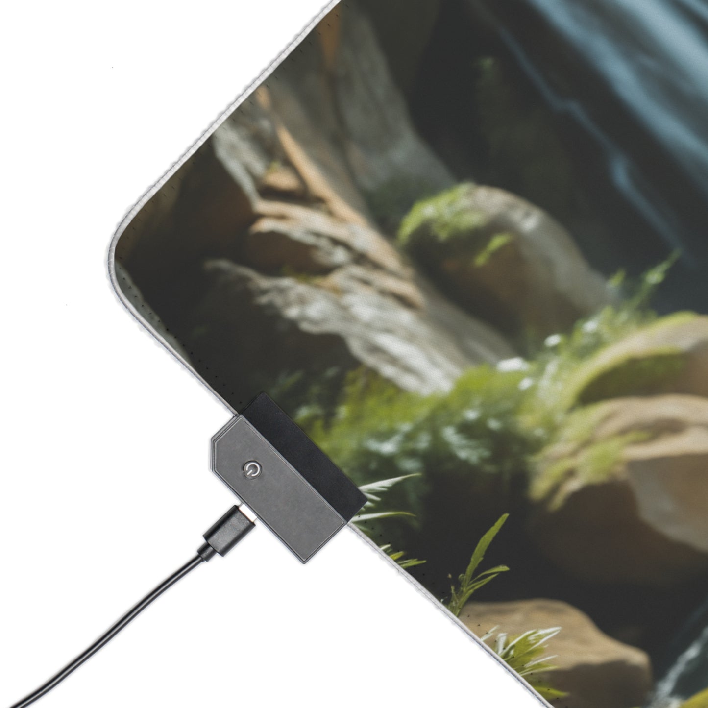 Килимок для столу CC – світлодіодний RGB-підкладка, елегантна ігрова конфігурація з аніме-дівчиною Вайфу