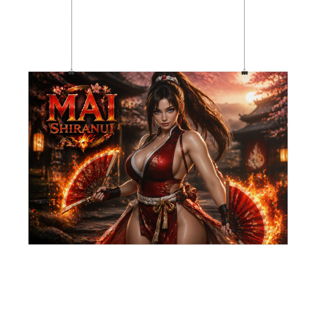 Mai Shiranui King of Fighters Poster Wall Art Character Room Decor Collectible P