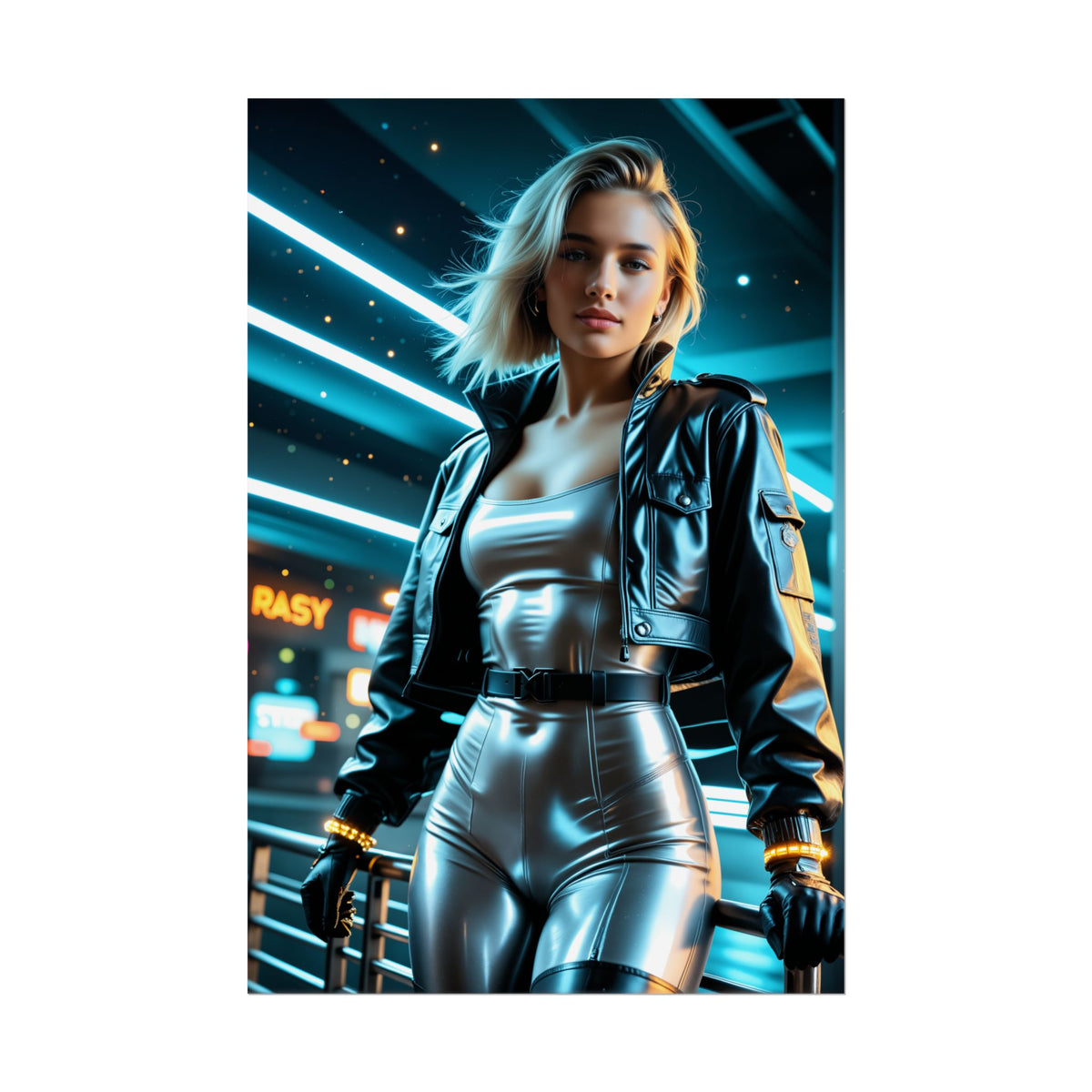 Rogue Cyberpunk 2077 Poster  Iconic Cyberpunk Heroine Wall Art Decor, ultra-high res glossy print of female cyberpunk heroine