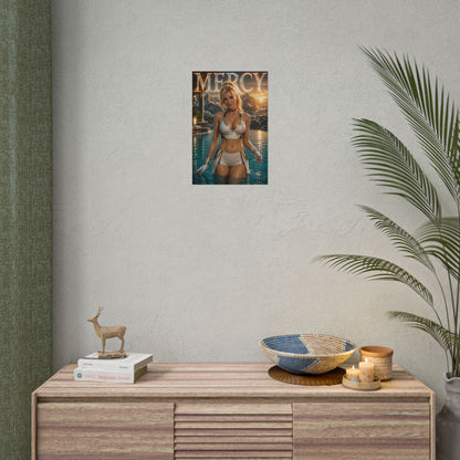 Gaming Wall Art Mercy Overwatch Poster Bedroom Game Room Decor Art Print