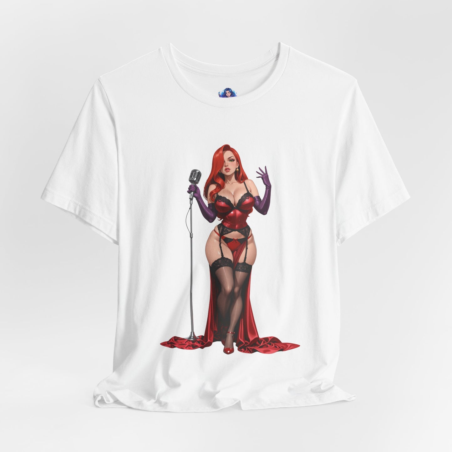 Jessica Rabbit Grafik-T-Shirt | Sexy Cartoon-Mädchen-T-Shirt für Otakus und Filmfans | Diva Streetwear