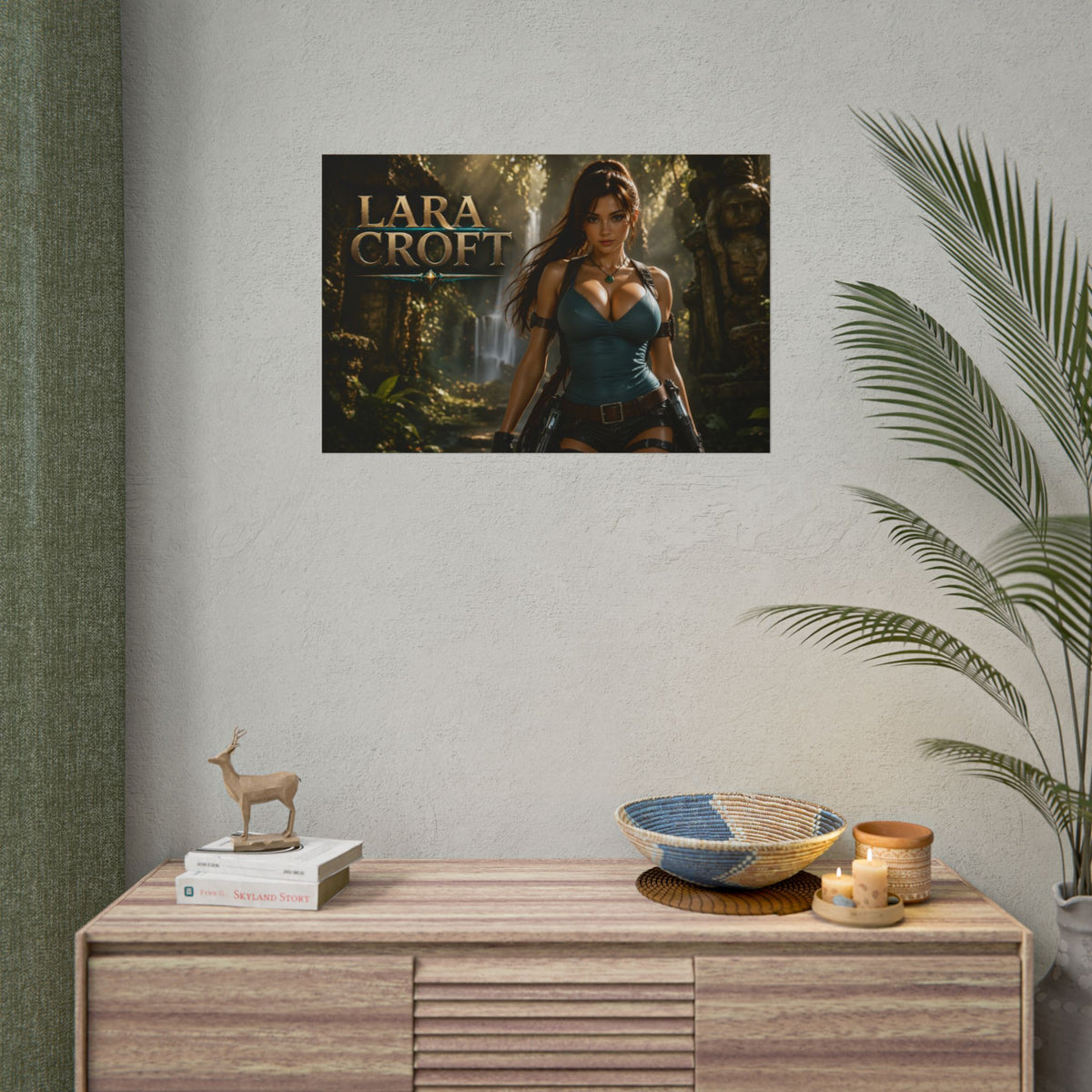 Lara Croft Character Poster Tomb Raider Gaming Setup Wall Decor Collector Print