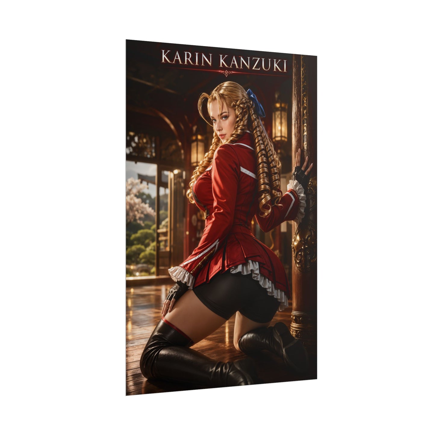 Karin Kanzuki Poster, Street Fighter Wall Art, Gaming Print, Pin Up Decor