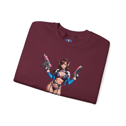 D.Va-Sweatshirt, Mech-Pilot-Rundhalsausschnitt, bequeme Gamer-Streetwear für Overwatch-Fans