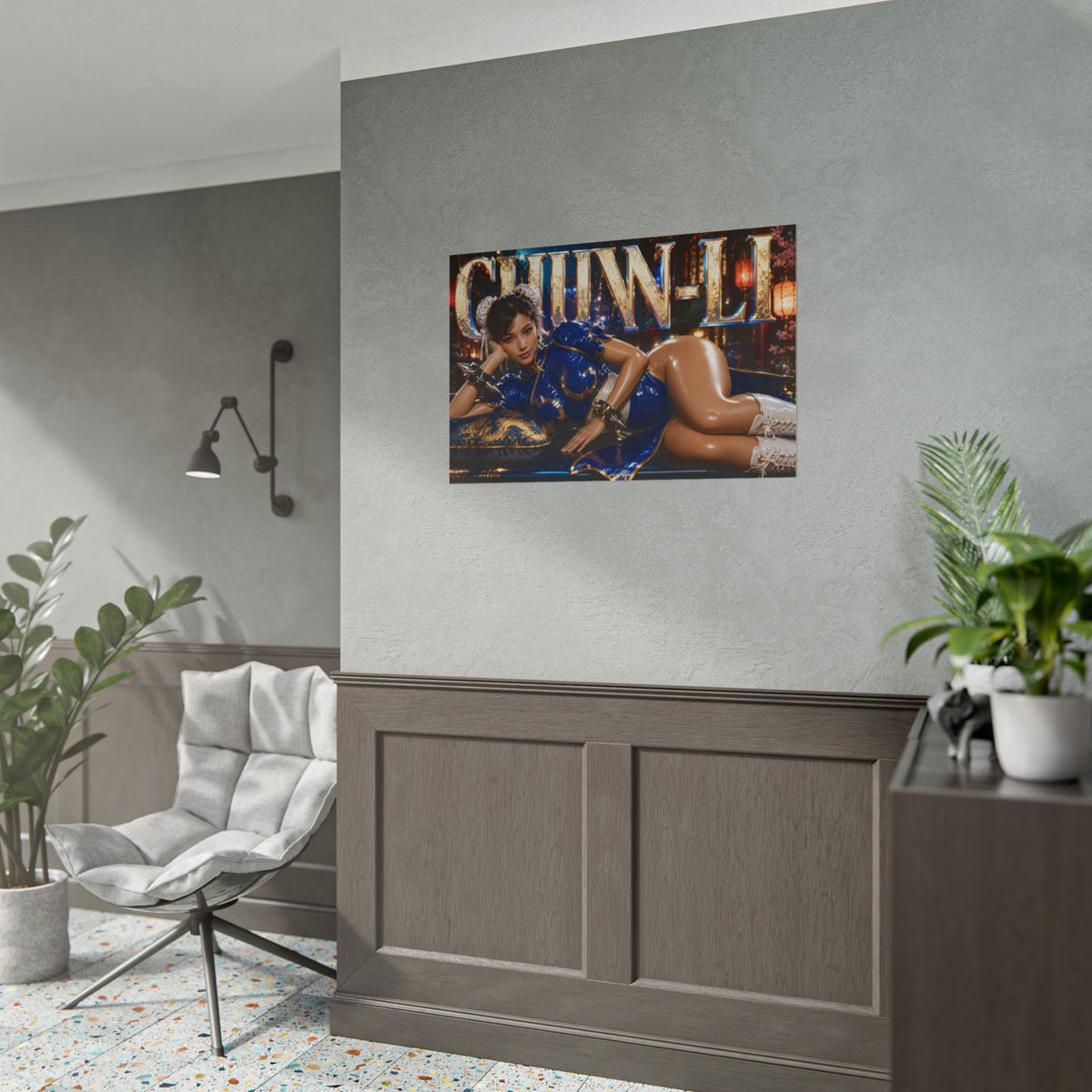 Gaming Wall Art Chun Li Street Fighter Poster Game Room Decor Gamer Gift Print
